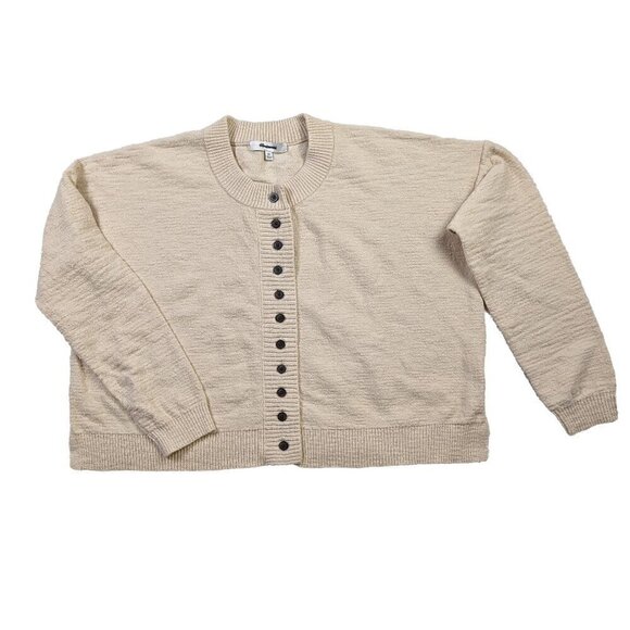 MADEWELL Brampton Crop Cardigan Sweater Ivory Cream Size XS - Picture 1 of 8
